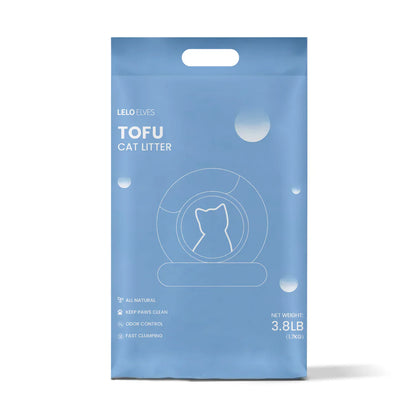 LeloPets Tofu, arena para gatos - 4 bolsas
