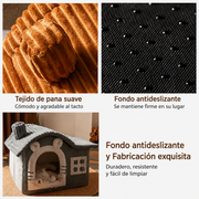 Casa Acogedora Semicerrada para Gatos